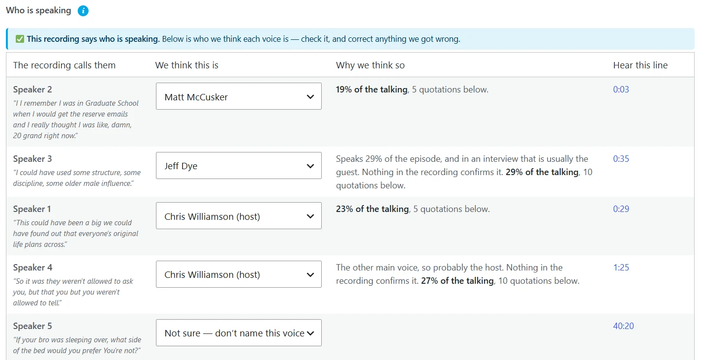 Who is speaking feature in Antradus AI